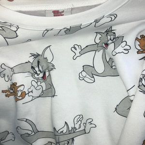 White Tom and Jerry sweater